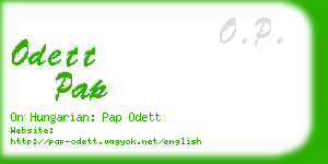 odett pap business card